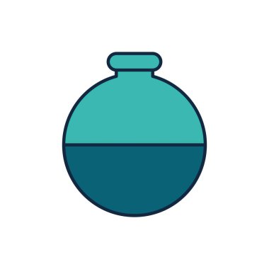 İzole edilmiş kimya şişesi çizgisi doldurma biçimi vektör tasarımı