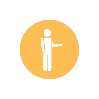 İzole edilmiş avatar blok siluet biçim ikon vektör tasarımı