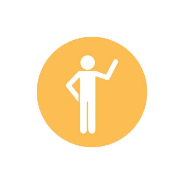 İzole edilmiş avatar blok siluet biçim ikon vektör tasarımı