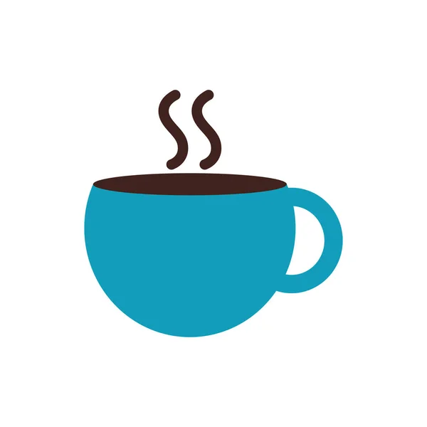 İzole kahve fincanı düz biçim ikon vektör tasarımı — Stok Vektör