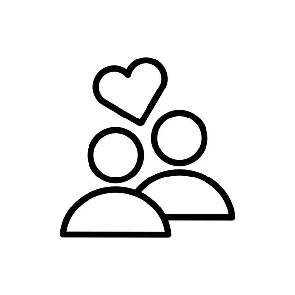 Аватари та значок стилю лінії серця Векторний дизайн — стоковий вектор
