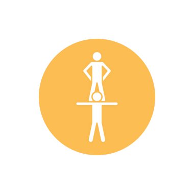 Avatar blok siluet biçim ikon vektör tasarımı üzerinde izole avatar