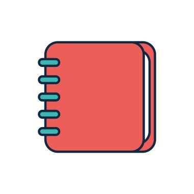 İzole okul dizüstü bilgisayar satırı doldurma biçimi vektör tasarımı