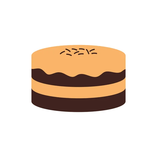 Diseño de vector de icono de estilo plano de pastel dulce aislado — Vector de stock
