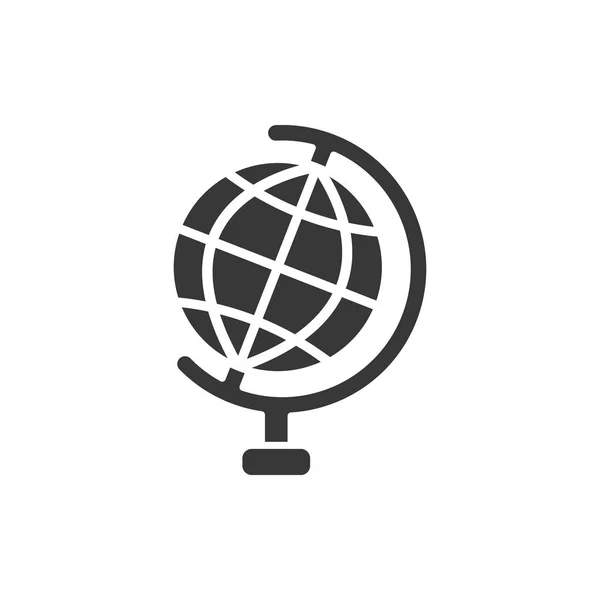 Diseño de vectores de icono de estilo de silueta de esfera global aislada — Vector de stock