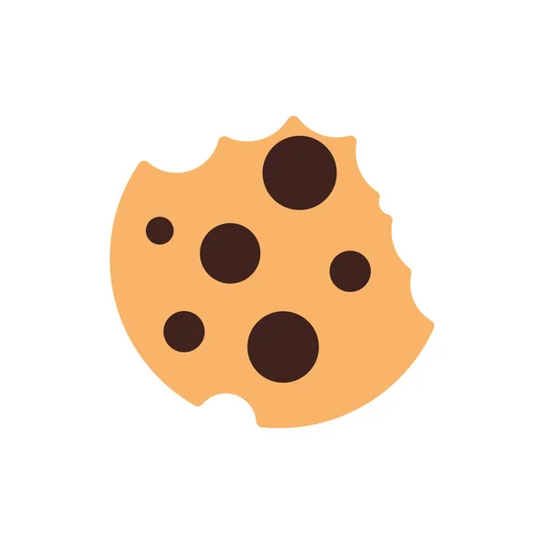Design de vetor de ícone de estilo plano de biscoito doce isolado — Vetor de Stock