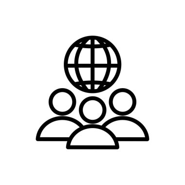 Görseller ve küresel küre çizgisi biçim vektör tasarımı