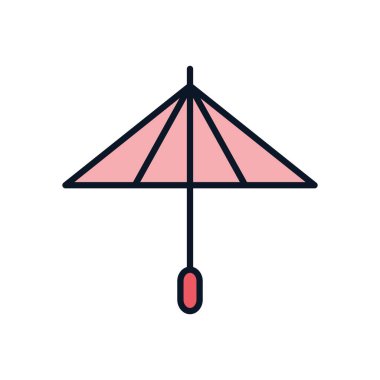 İzole edilmiş Japon ev hattı doldurma ikonu vektör tasarımı