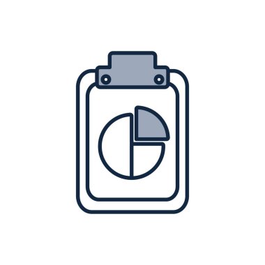 İzole edilmiş iş akışı pastası yarı çizgi yarı renk biçim ikon vektör tasarımı