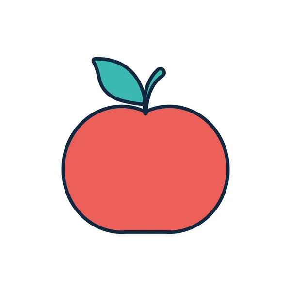 การออกแบบเวกเตอร์ไอคอนแบบเติมเส้นผลไม้แอปเปิ้ลแบบแยกแยก — ภาพเวกเตอร์สต็อก