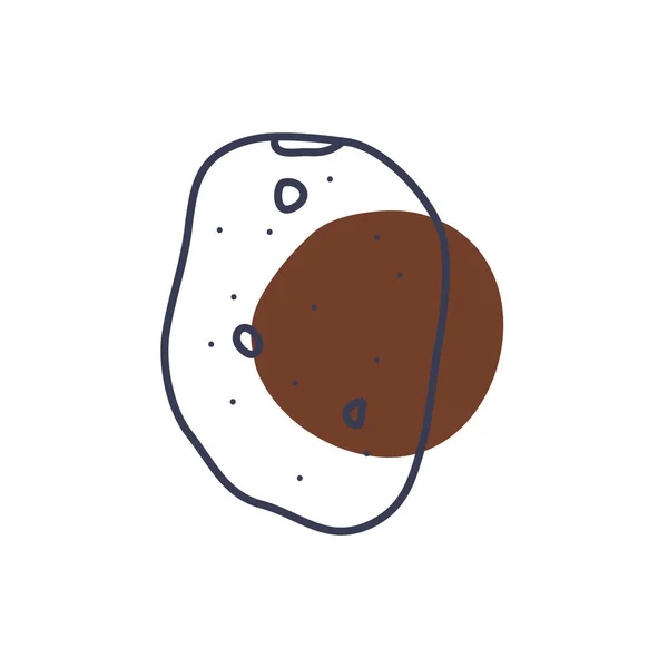 Isolé pomme de terre ligne couleur style icône vectoriel design — Image vectorielle