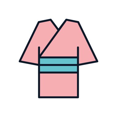 İzole edilmiş Japon ev hattı doldurma ikonu vektör tasarımı