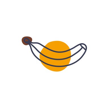 Isolated banana fruit line color style icon vector design