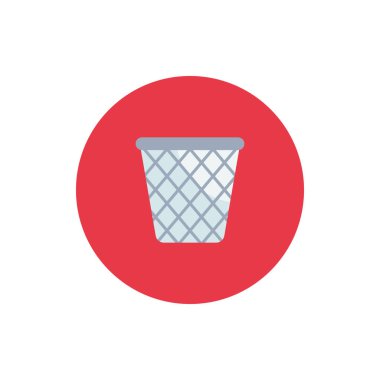 Isolated trash flat block style icon vector design