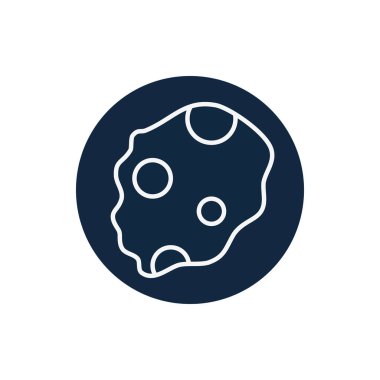 Isolated asteroid line block style icon vector design
