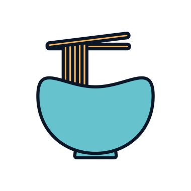 İzole edilmiş Japon ev hattı doldurma ikonu vektör tasarımı