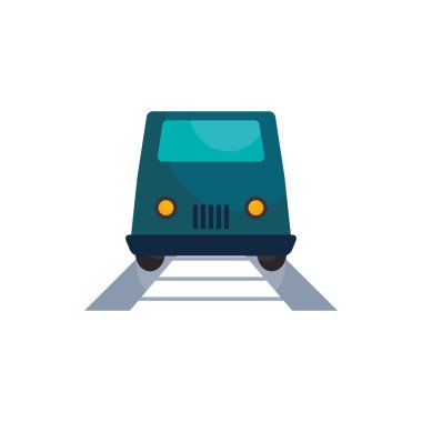 Isolated train and rail vehicle flat style icon vector design