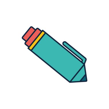 Isolated school marker line fill style icon vector design