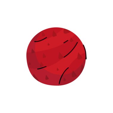Isolated mars planet line and fill style icon vector design