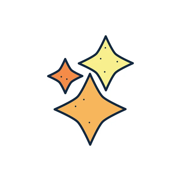 Isolé étoiles ligne remplissage style icône vectoriel design — Image vectorielle