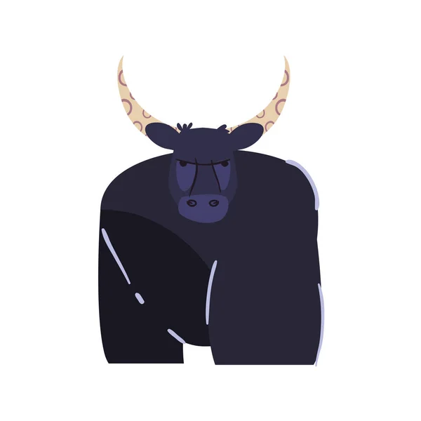 Taurus horoscope line and fill style icon vector design — 스톡 벡터