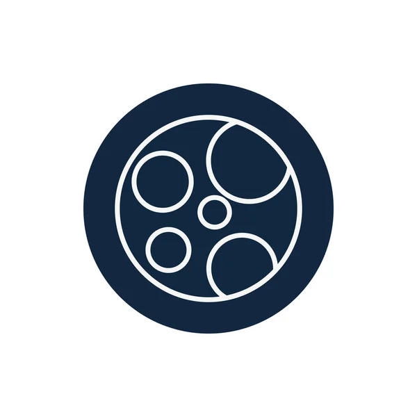 Isolated moon line block style icon vector design — Stockvektor