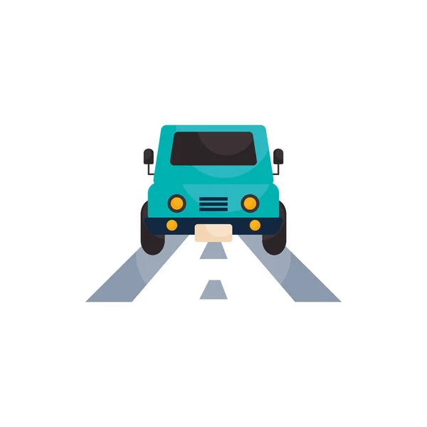 Isolated car vehicle flat style icon vector design — Stok Vektör