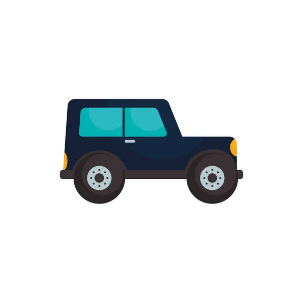 Diseño de vector de icono de estilo plano de vehículo de jeep aislado — Vector de stock