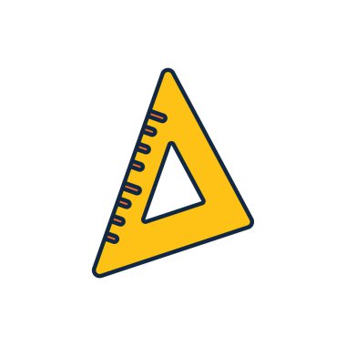 Isolated school ruler line fill style icon vector design