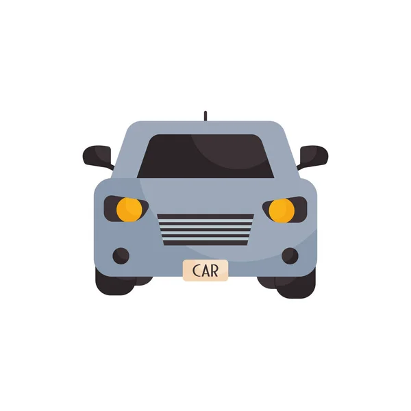 Véhicule de voiture isolé conception vectorielle icône de style plat — Image vectorielle