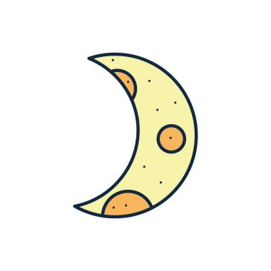 Isolated moon line fill style icon vector design