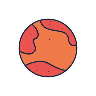 Isolated mars line fill style icon vector design