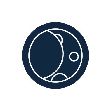 Isolated moon line block style icon vector design
