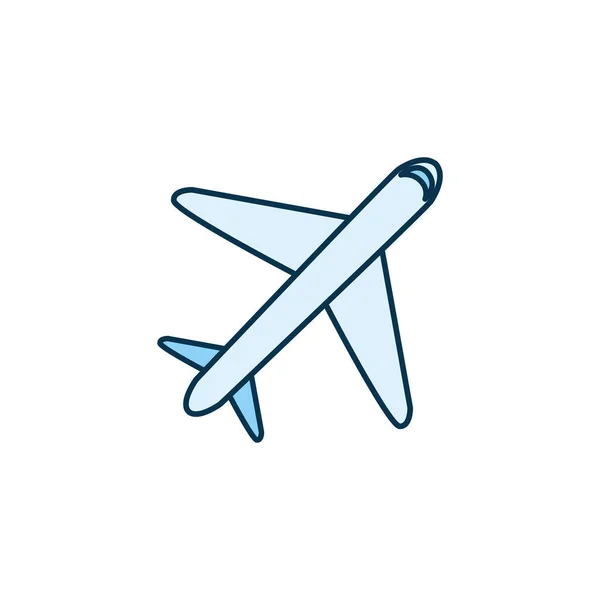 Isolated airplane line style icon vector design — 스톡 벡터