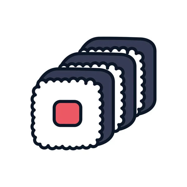 Icono de relleno de línea de casa japonesa aislada diseño vectorial — Vector de stock