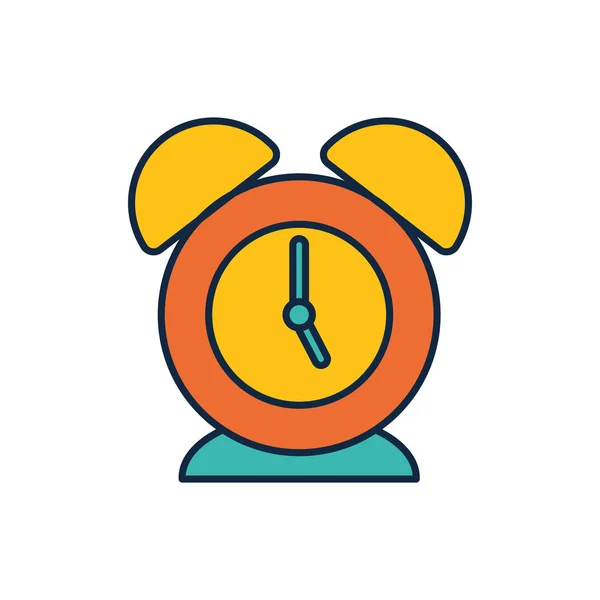 Isolated clock instrument line fill style icon vector design — ストックベクタ