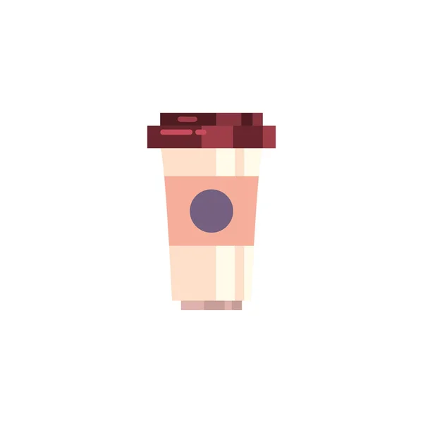 Isolated coffee mug fill style icon vector design — ストックベクタ