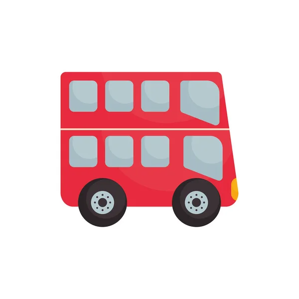 Isolated bus vehicle flat style icon vector design — Stock vektor