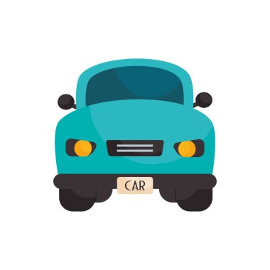 Isolated car vehicle flat style icon vector design