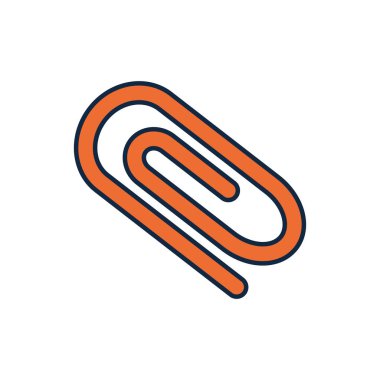 Isolated paper clip line fill style icon vector design