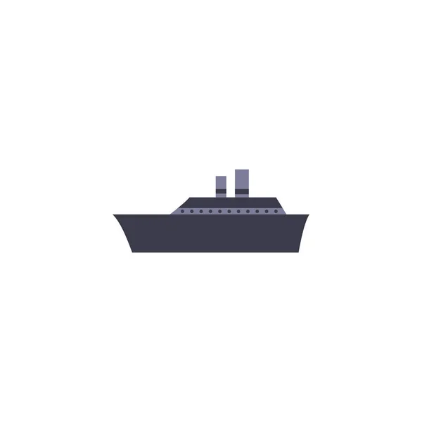 Isolated ship vehicle fill style icon vector design — Stok Vektör