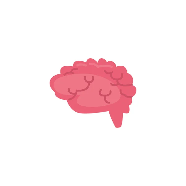 Isolated human brain fill style icon vector design — 스톡 벡터