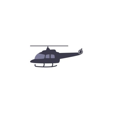Isolated helicopter fill style icon vector design