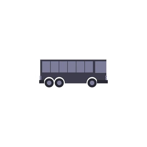 Diseño de vector de icono de estilo de llenado de vehículo bus aislado — Archivo Imágenes Vectoriales