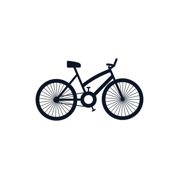 Ізольований стиль велосипедного силуету Векторний дизайн — стоковий вектор