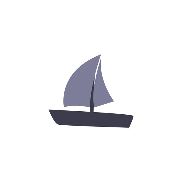 Isolated sailboat fill style icon vector design — Stockový vektor