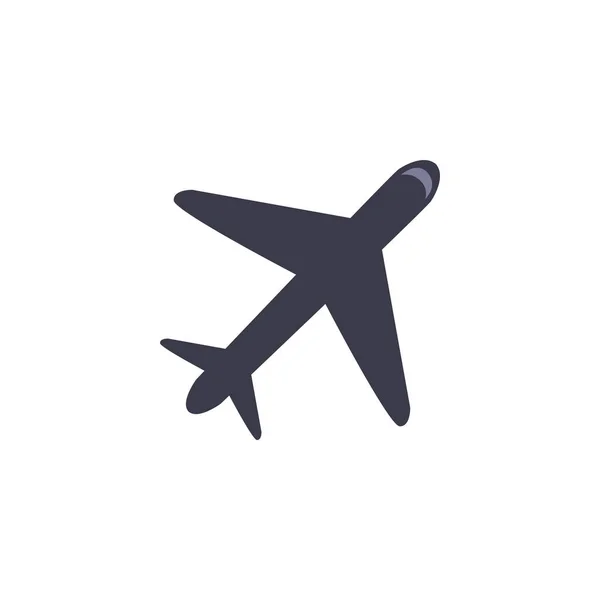 Diseño de vector de icono de estilo de relleno de avión aislado — Vector de stock