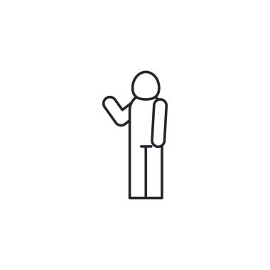 Isolated avatar said hello line style icon vector design