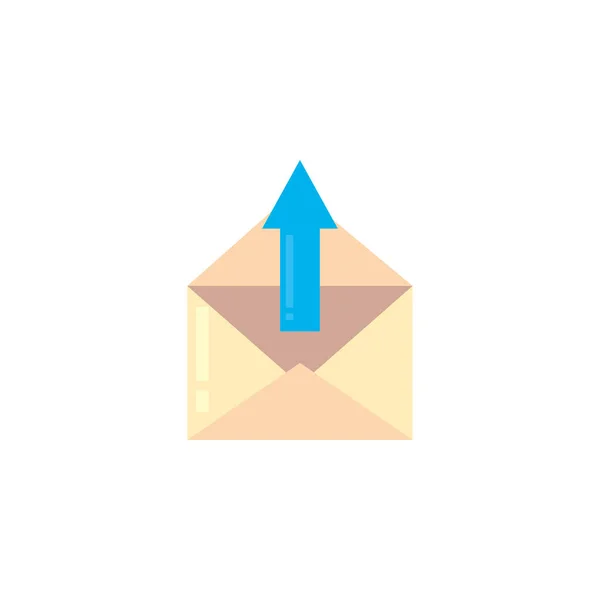 Isolated envelope message and upload arrow fill style icon vector design — Stock vektor
