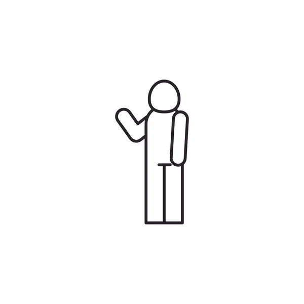 Isolated avatar said hello line style icon vector design — Stockový vektor